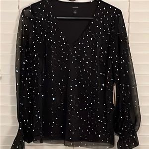Brand new sparkle black top